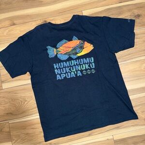 Crazy Shirts Hawaiian Humuhumu Nukunuku Apua’a Fish Tee Trippy Thick Cotton sz L